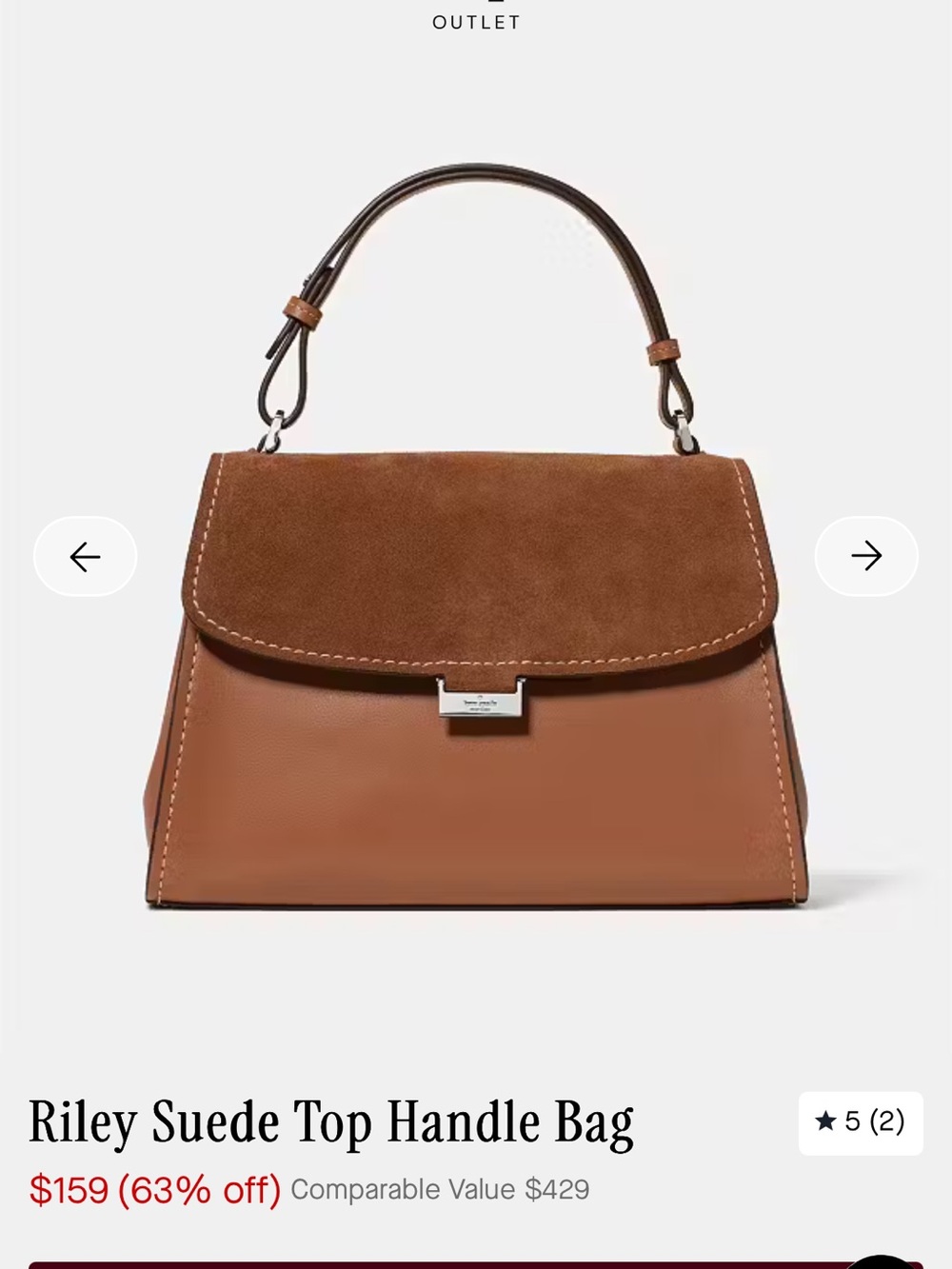 Kate Spade Riley Suede Top Handle Bag - Picture 2 of 5